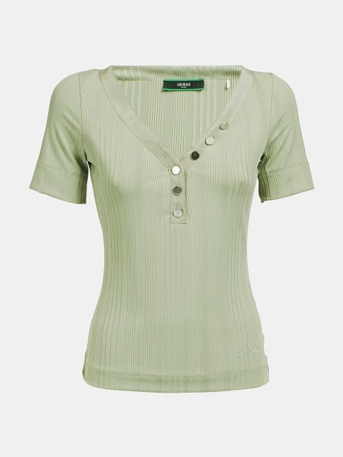 Luxusní Rhinestone top, Zelená barva, XS, S, M, L