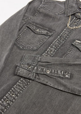 Western chain košile – Guess, Černá barva Ženy