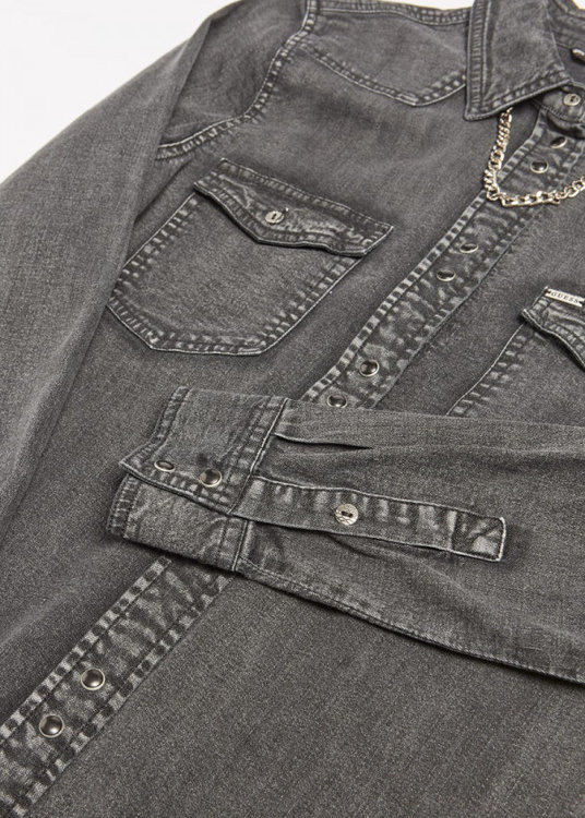 Western chain košile – Guess, Černá barva Ženy