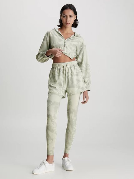 Módní Gym šortky, Zelená barva, 2023