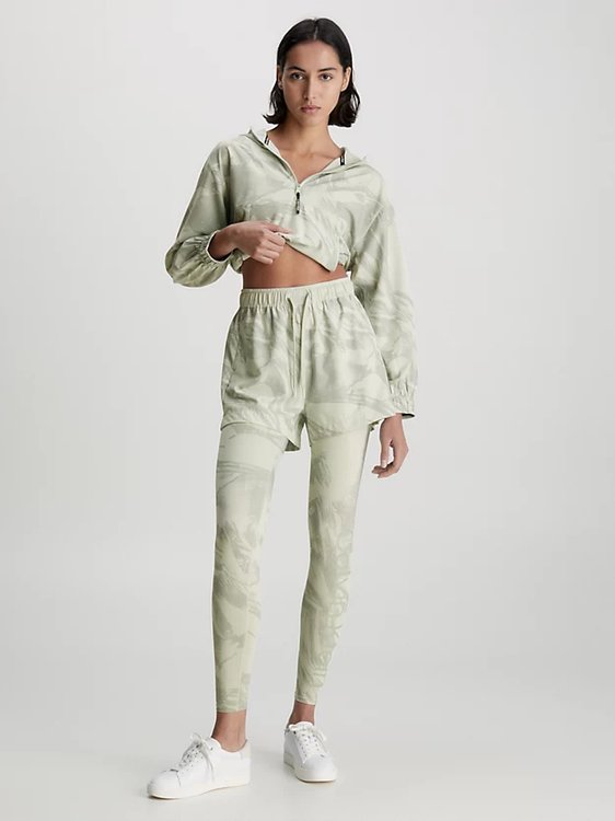 Módní Gym šortky, Zelená barva, 2023