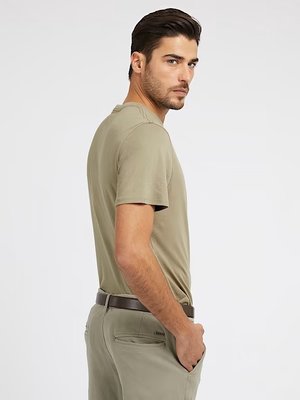 Abstract triko – GUESS, Khaki, Zelená barva Muži