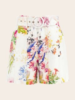 Glorious Garden kraťasy Bílá, Multi barva Ženy