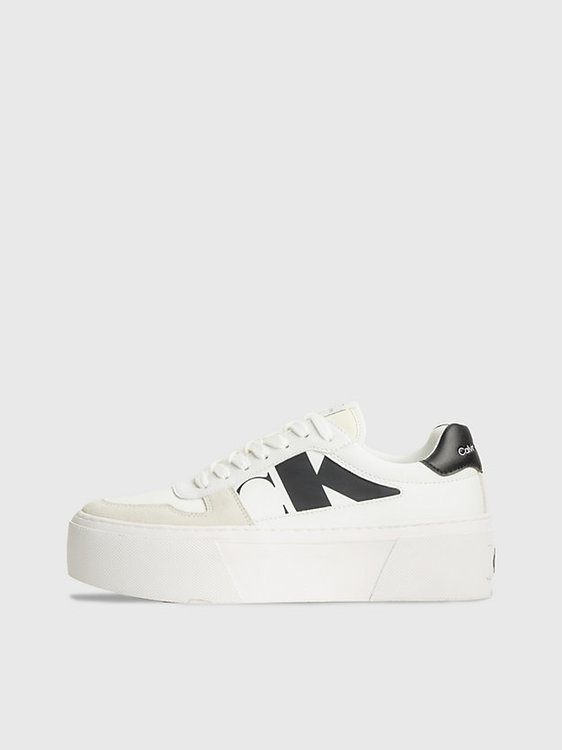 Calvin Klein Jeans – Cupsole Flatform tenisky, Bílá barva