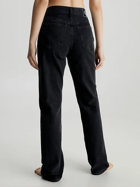 Authentic Slim Straight jeany – Calvin Klein Jeans, Černá barva Ženy