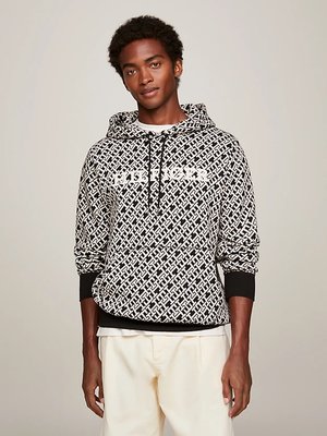 Tommy Hilfiger – Monogram mikina, Černá barva