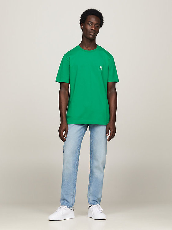 Monogram triko – Tommy Hilfiger, Zelená barva Muži