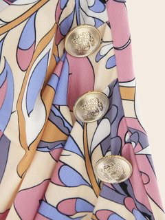 Penny Crused Paisley šaty Fialová, Růžová barva Ženy