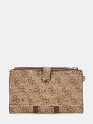 Noreen střední peněženka – GUESS, Béžová barva Ženy