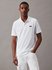 Calvin Klein – Stretch Pique Slim Button polo, Bílá barva