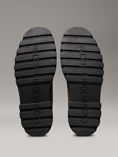 Lugged Laceup biker obuv Hnědá barva Muži