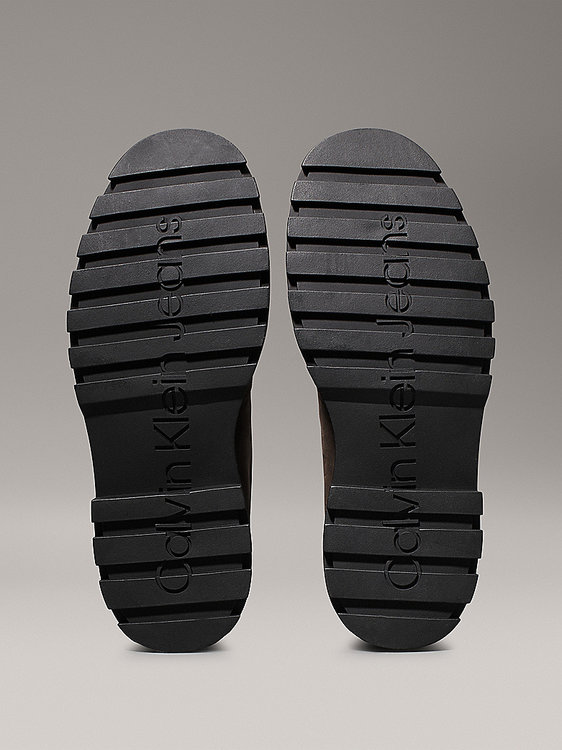 Lugged Laceup biker obuv Hnědá barva Muži