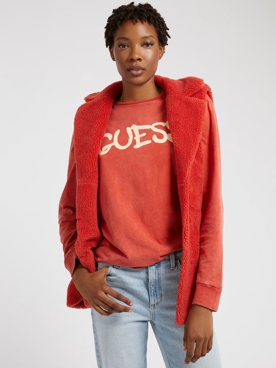 GUESS – Graffiti Delia vesta, Červená barva