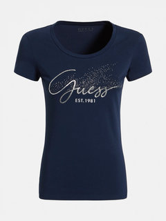 Front logo tričko Modrá, Navy barva Ženy