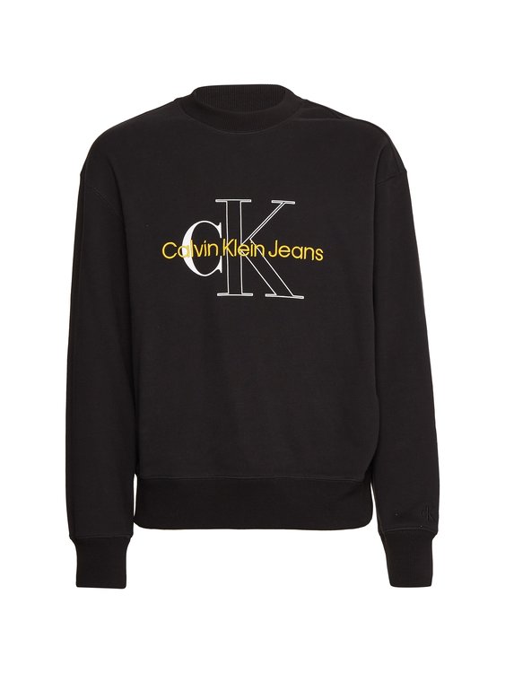 Calvin Klein Jeans, Černá barva Two tone monogram mikina