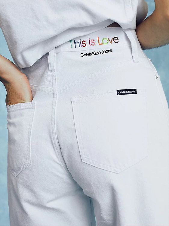 This is Love denim kraťasy Bílá barva Ženy