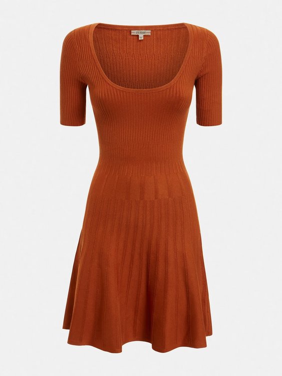 Luxusní Amelia šaty, Oranžová barva, XS, S, M