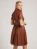 Módní Livia šaty, Hnědá barva, 2023