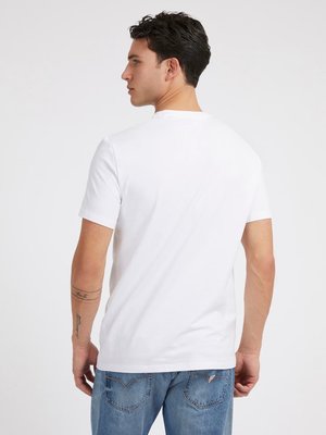 Shiny Gel triko – GUESS, Bílá barva Muži