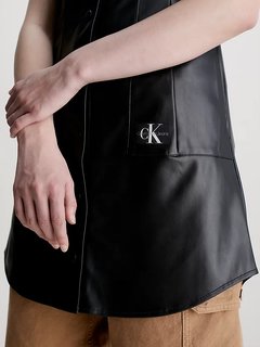 Luxusní J20J221388-BEH šaty pu kůže, XS, S, M