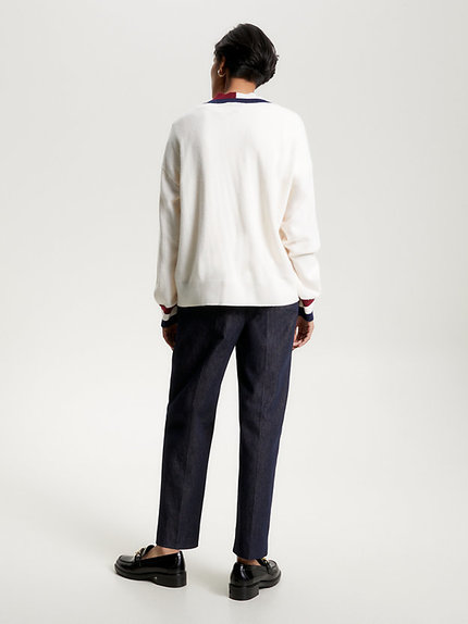 Módní Wool Cashmere kardigan, Krémová barva, 2023