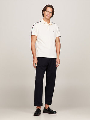Global Stripe Monotype polo – Tommy Hilfiger, Krémová barva Muži