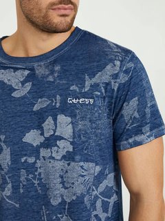 Luxusní All over print triko, Modrá barva, S, M, L, XL