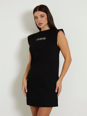 GUESS – Athena Jersey šaty, Černá barva
