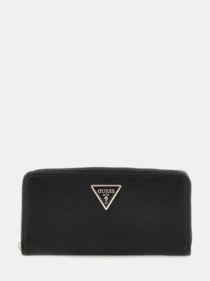 GUESS – Laurel Large Zip velká peněženka, Černá barva