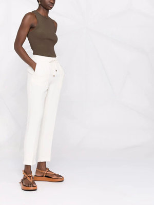 Módní Piombino kalhoty, Bílá barva, 2022