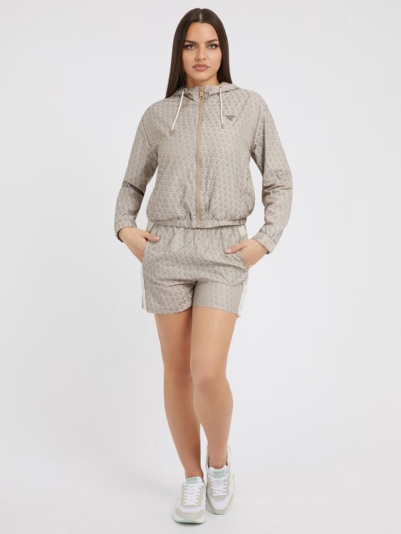 Módní Alethea větrovka, Hnědá barva, 2023