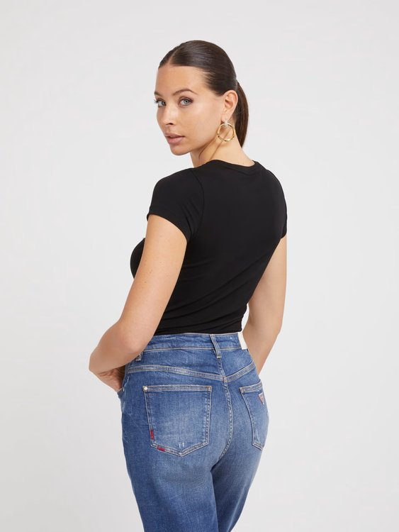 Script triko – GUESS, Černá barva Ženy