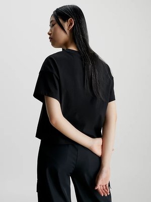Embossed triko – Calvin Klein Jeans, Černá barva Ženy
