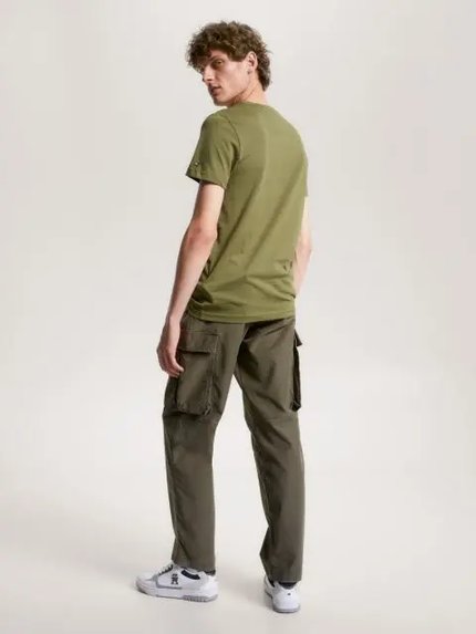 Módní Tommy Logo triko, Zelená barva, 2023