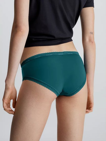 Módní Lace Edge hipstery, Modrá, Zelená barva, 2023