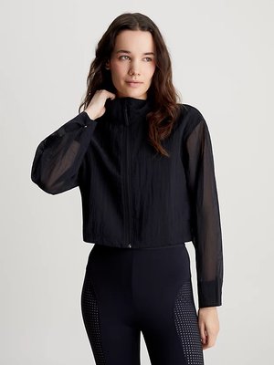 Calvin Klein Performance – Woven bunda, Černá barva
