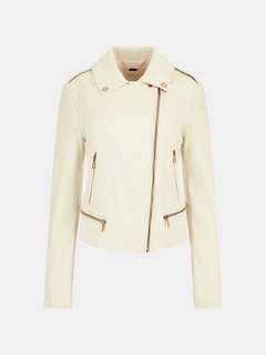 New Monica Embossed bunda Krémová barva Ženy