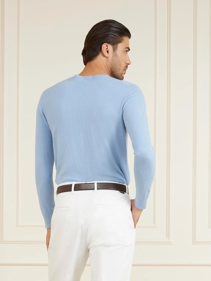 Módní Essential svetr, Modrá barva, 2024