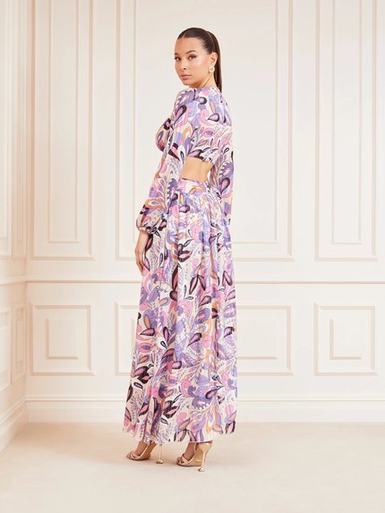 Módní Luise Crused Paisley šaty, Fialová, Růžová barva, 2024