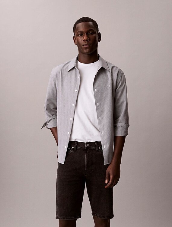 Slim essential šortky – Calvin Klein Jeans, Černá barva Muži