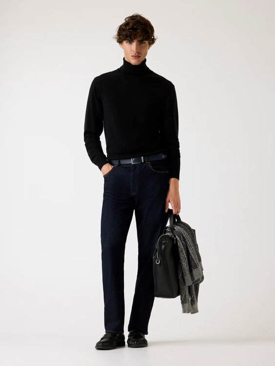 Módní Jim svetr, Černá barva, 2025