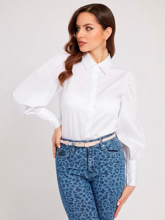 Módní Ravin košile, Bílá barva, 2022