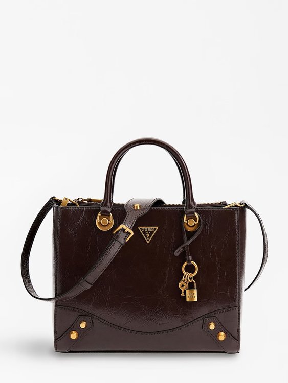 GUESS – Amantea kabelka, Hnědá barva