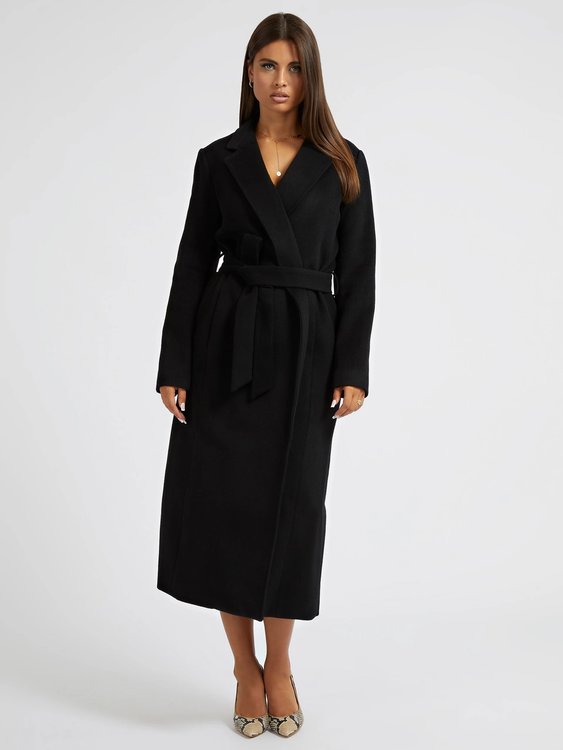 Guess – Diamante kabát, Černá barva