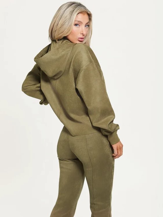Zorina mikina – Guess, Khaki barva Ženy