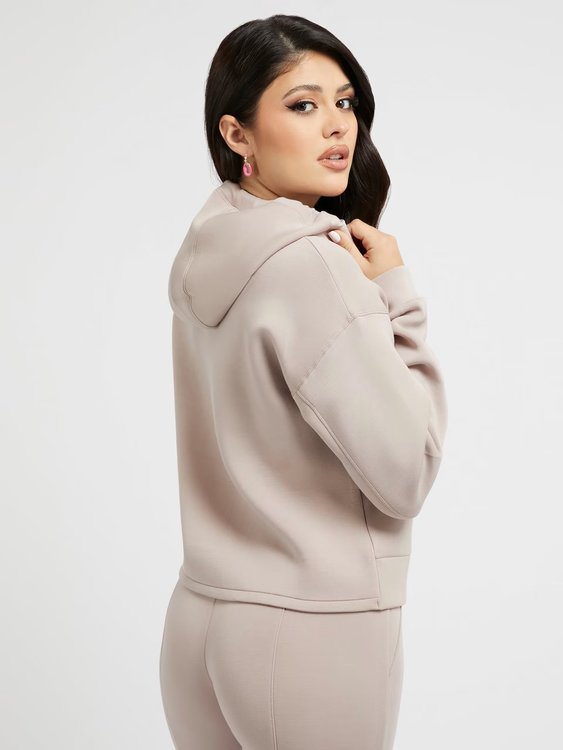Alisa mikina – GUESS, Béžová, Růžová barva Ženy