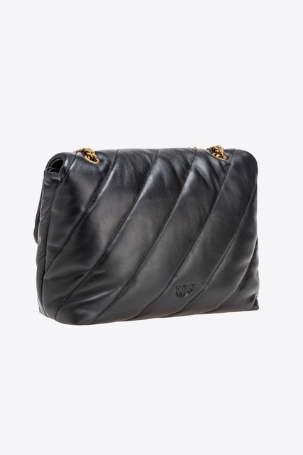 Módní Love Puff kabelka, Černá barva, 2023