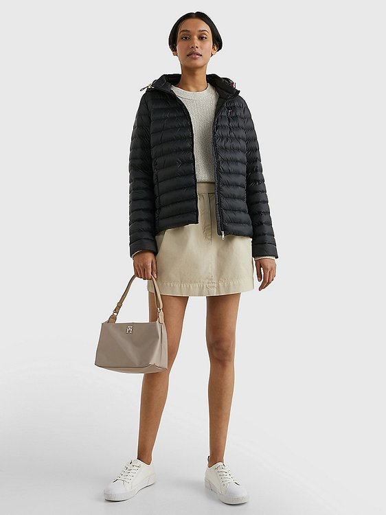 Heritage Down bunda – Tommy Hilfiger, Černá barva Ženy