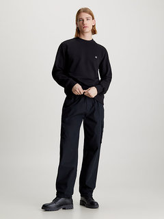 Luxusní CK Embro Badge mikina, Černá barva, S, M, L, XL