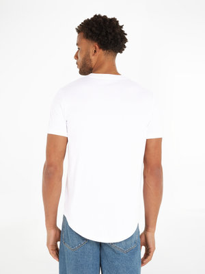 Badge Turn triko – Calvin Klein Jeans, Bílá barva Muži